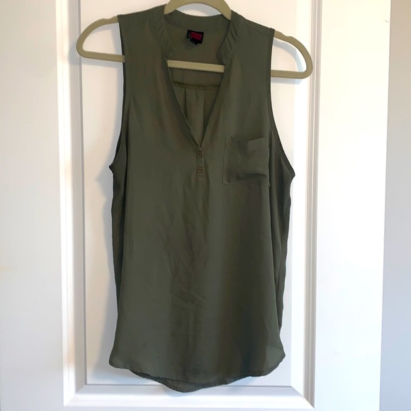 hunter green XS Bebe dressy casual top - Picture 2 of 2